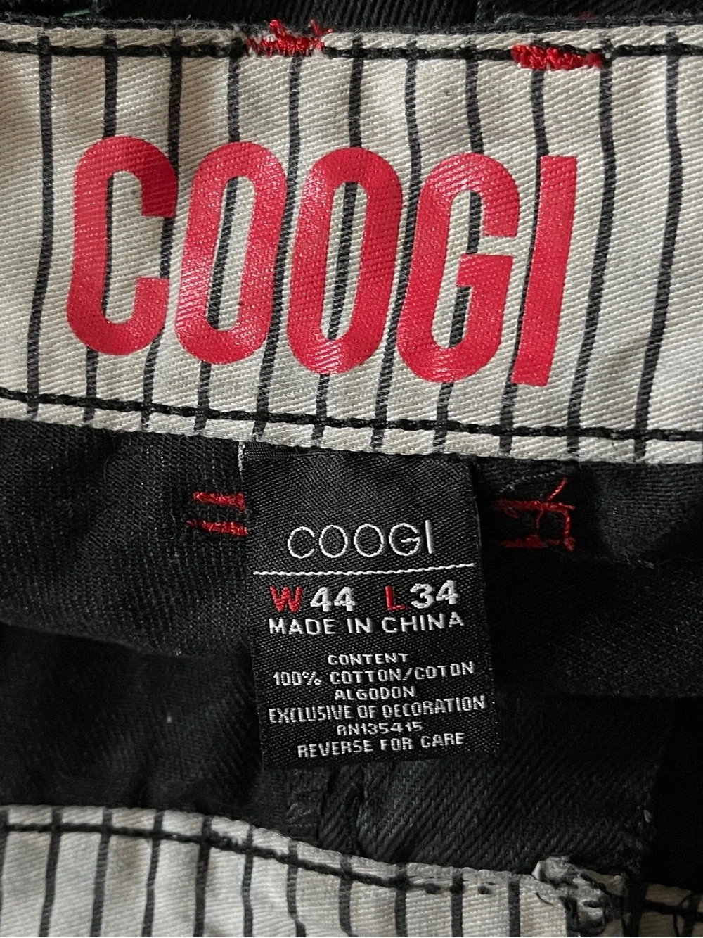 Coogi Baggy Black Jeans Size 44 x 34